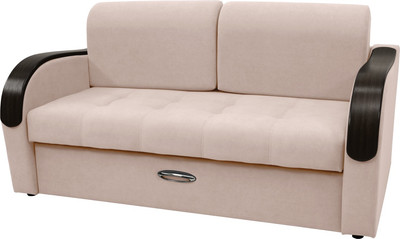 Диван Сириус Лидер-1 НПБ 185x110 (Eva 01 велюр белый)