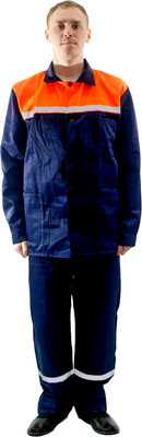 Комплект рабочей одежды Барсегян Л.Р. Рабочий-1 (р.56-58, 182-188, темно-синий/оранжевый)