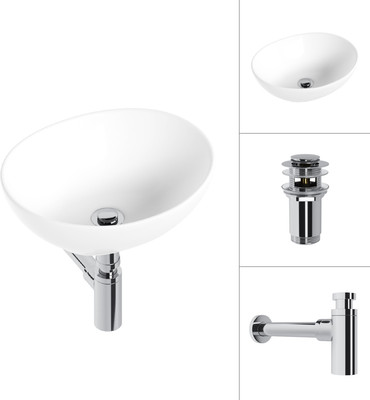 Умывальник Lauter 21652 + клапан 21190CH + сифон 21635CH (хром)