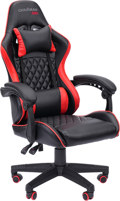Кресло геймерское Chairman CH28 (экокожа, черный/красный)