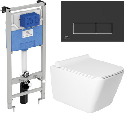 Унитаз подвесной с инсталляцией Saniteco KW-9004W + R020467 + R0121A6