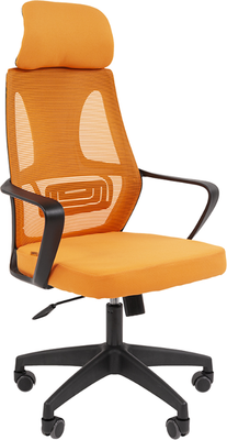 Кресло офисное Chairman CH636 (черный пластик/оранжевый)