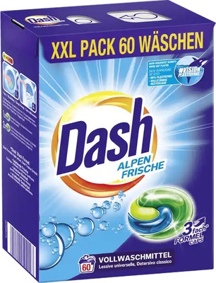Капсулы для стирки Dash Alpen Frische 3 Fash Formel (60шт)