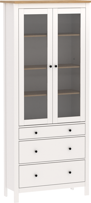 Шкаф с витриной Mio Tesoro Сага 90 2.08.07.130.14 (белый/ясень)