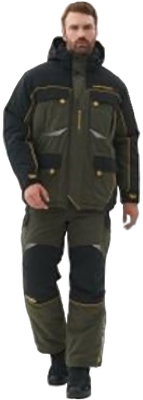 Костюм для охоты и рыбалки Huntsman Канада V2 -35°C  Исландия (р.56-58/170-176, хаки/черный)