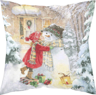 Подушка декоративная Samsara Home Девочка и снеговик Пд4040Нг-13а
