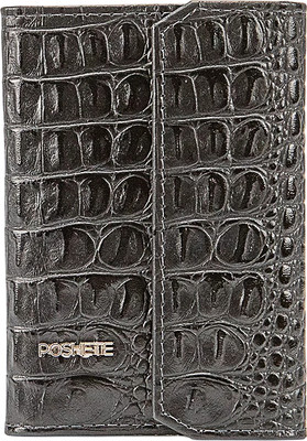 Обложка на паспорт Poshete 604-128-KR/KM-BLK (черный)