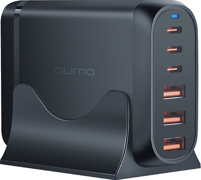 Зарядное устройство сетевое Qumo Energy Charger GaN / Q49544 (черный)