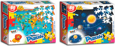 Набор пазлов Topgame Солнечная система. Карта животного мира №69 / 02212