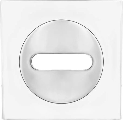 Накладка под сувальдный ключ Ренц INOB 02 MSW/CP (матовый супер белый/хром блестящий)