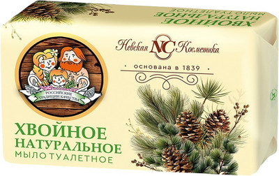 Мыло твердое Невская Косметика Ординарное Хвойное (180г)