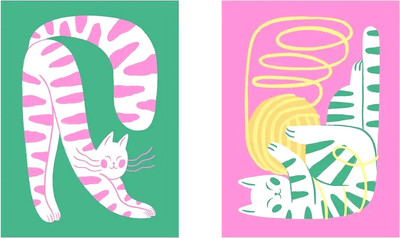 Постеры Citydecor Котик 7 (2шт, 30x40)