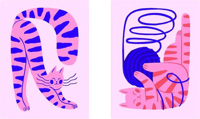 Постеры Citydecor Котик 8 (2шт, 30x40)