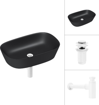 Умывальник Lauter 21393-60-A + клапан 21190W + сифон 21635W (белый матовый)