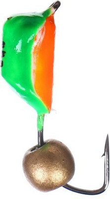 Мормышка Yugana Столбик с шаром / 9942038 (зеленый/черный/оранжевый)