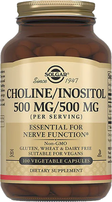 Мультивитаминный комплекс Solgar Холин Инозитол 500мг (100 капсул)