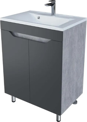 Тумба под умывальник Axus Фламини 65 (цемент)