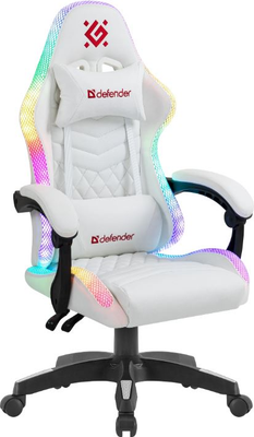 Кресло геймерское Defender Core RGB / 64048 (белый)