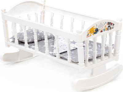 Аксессуар для куклы Полесье Кроватка-качалка №4 / 24057 (белый)
