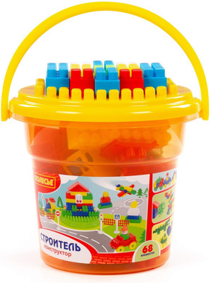 Конструктор Полесье Строитель / 24408 (68эл)
