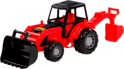 Экскаватор игрушечный Полесье Мастер / 24439 (красный/черный)