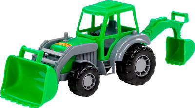 Экскаватор игрушечный Полесье Мастер / 24446 (серый/зеленый)
