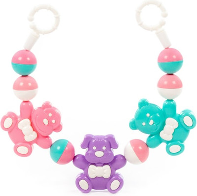 Подвеска на кроватку Полесье Забавные зверята / 24453 (розовый/сиреневый/бирюзовый)