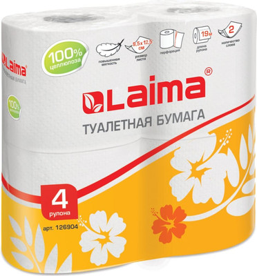Туалетная бумага Laima 126904 (белый)