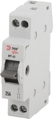 Выключатель-разъединитель ЭРА Трехпозиционный ВРТ-63 PRO VRT63-1-25 1Р 25А / Б0061643