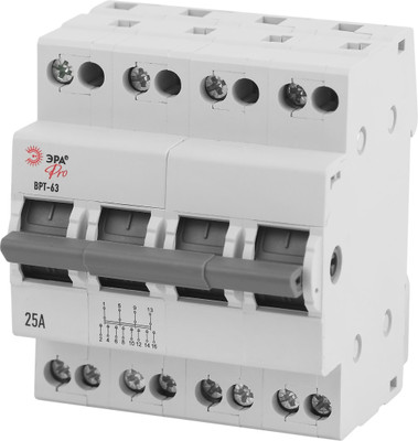 Выключатель-разъединитель ЭРА Трехпозиционный ВРТ-63 PRO VRT63-4-25 4Р 25А / Б0061684