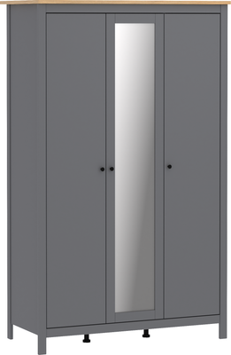 Шкаф Mio Tesoro Сага с зеркалом / 2.08.01.040.15 (серый/ясень)