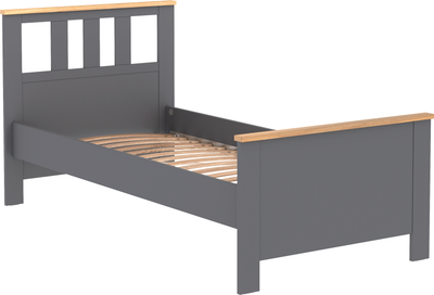 Односпальная кровать Mio Tesoro Сага 90x200 / 2.08.04.050.15 (серый/ясень)