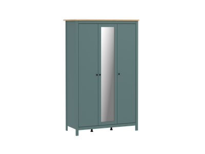 Шкаф Mio Tesoro Сага с зеркалом / 2.08.01.040.16 (темно-бирюзовый/ясень)