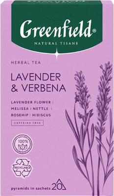 Чайный напиток GREENFIELD Natural Tisane Lavander & Verbena (20пак)