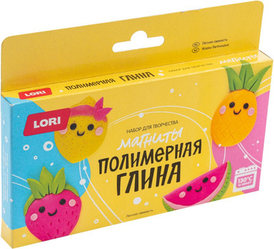 Набор для творчества Lori Полимерная глина. Магниты. Летняя свежесть / Пг-022