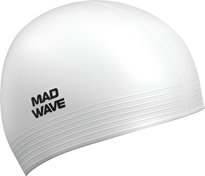 Шапочка для плавания Mad Wave Solid (белый)