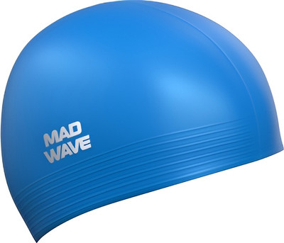 Шапочка для плавания Mad Wave Solid (синий)