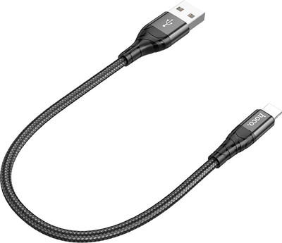 Кабель Hoco DU02 Lightning (0.25м, черный)