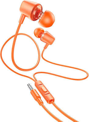 Наушники-гарнитура Hoco M107 (оранжевый)