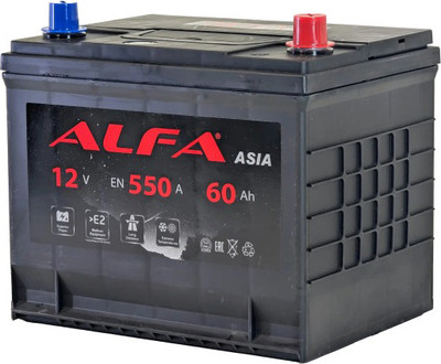 Автомобильный аккумулятор ALFA battery Asia JR 550A (60 А/ч)