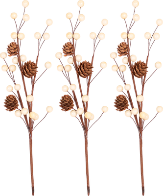 Ветка новогодняя GrandSiti 62735-3 L33CM