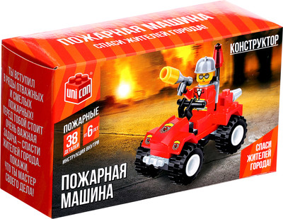 Конструктор Unicon Пожарная машина 22001 / 1649822 (38эл)