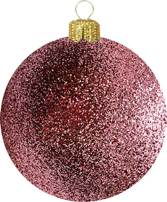 Шар новогодний Justys В20 (100мм, розовый)