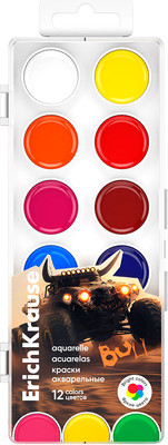 Акварельные краски Erich Krause Road Beast / 62985 (12цв)