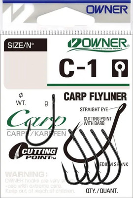 Набор крючков рыболовных Owner Carp Flyliner BC №1/0 / 53261-1_0 (4шт)