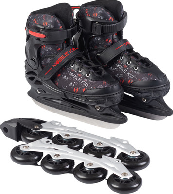 Ролики-коньки Babyhit Uniskate 2 в 1 (M, черный/красный)