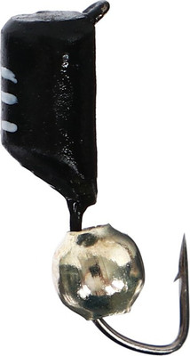 Мормышка Yugana Столбик с шаром / 10104505 (черный/белый/серебряный)