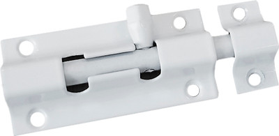 Шпингалет торцевой Trodos ZY-710B без пружины L80 (белый матовый)