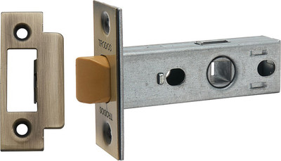 Защелка врезная Trodos 6-45 без фиксации с прямоугольной планкой  (пластик, бронза)