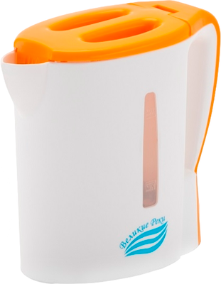 Электрочайник Великие Реки Мая-1 (белый/оранжевый)